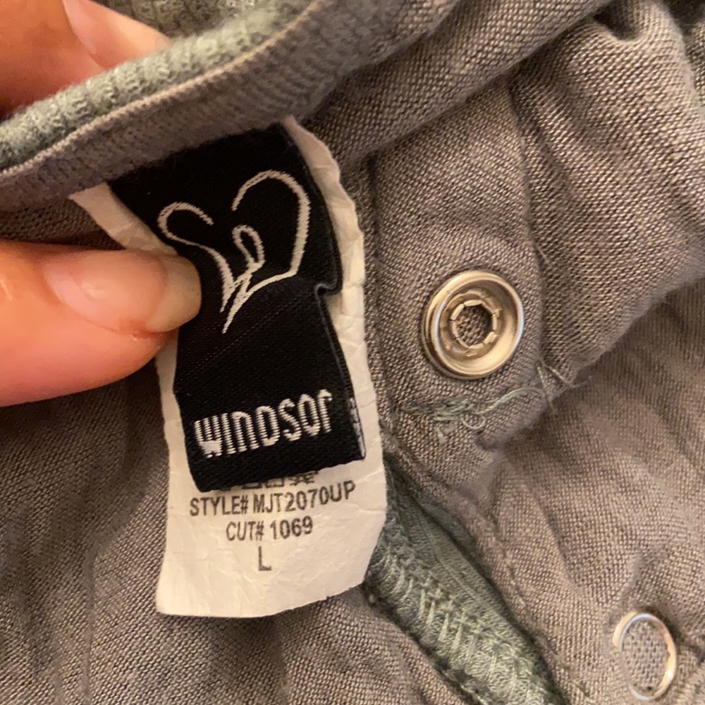 Windsor Olive Green Button Mini Dress - Picture 5 of 5